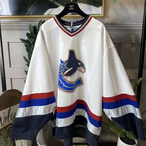 VINTAGE VANCOUVER CANUCKS JERSEY CCM NHL HOCKEY JERSEY 90S SPORTSWEAR Size XL